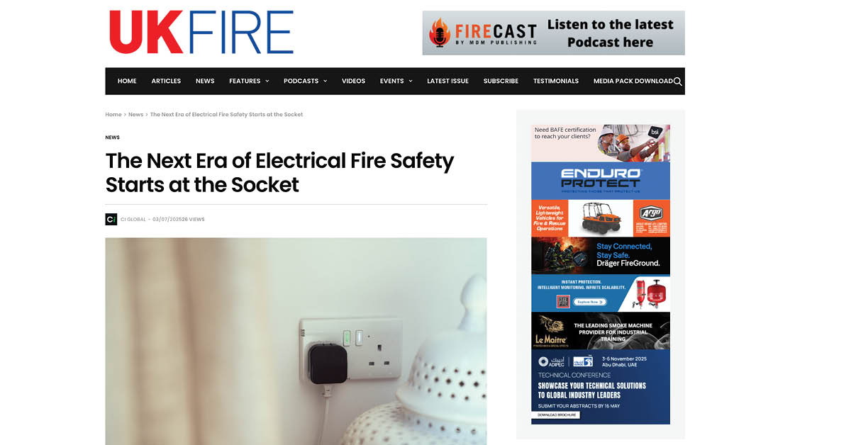 You are currently viewing The Next Era of Electrical Fire Safety Starts at the Socket